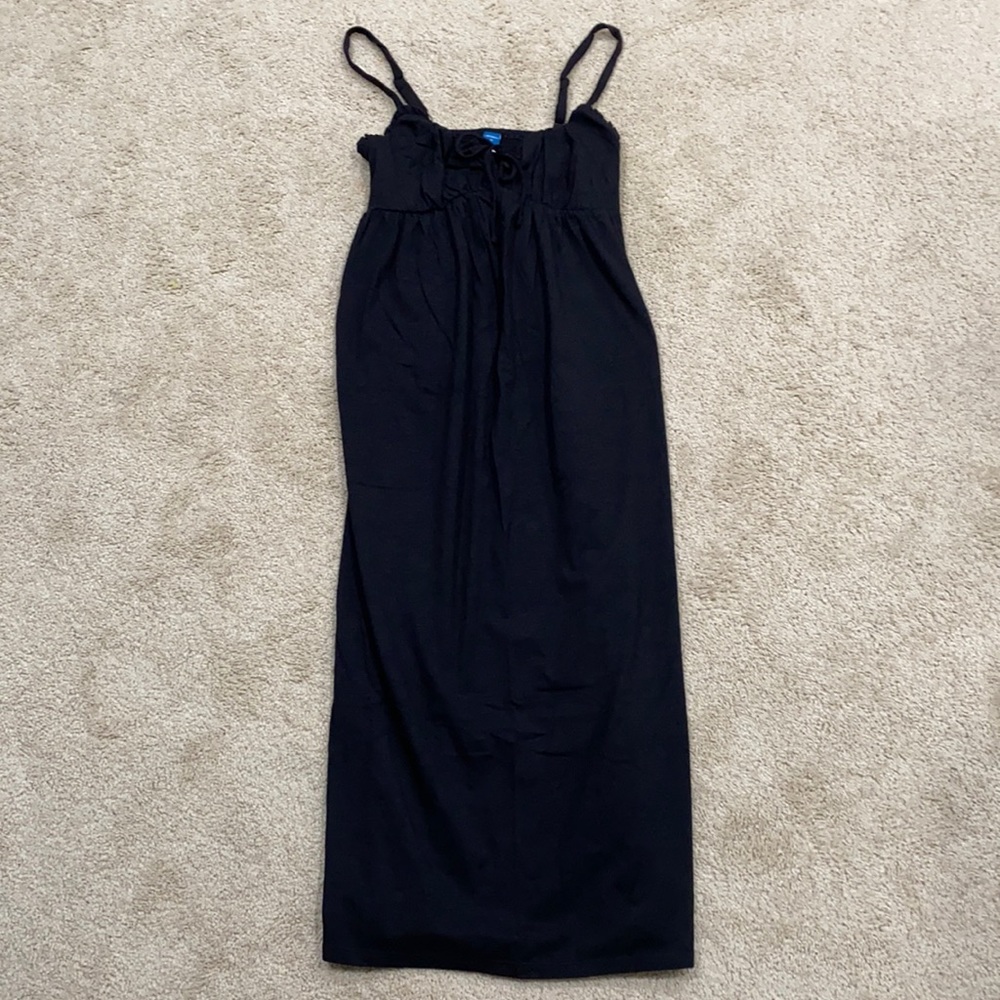 Black Maternity Midi Dress